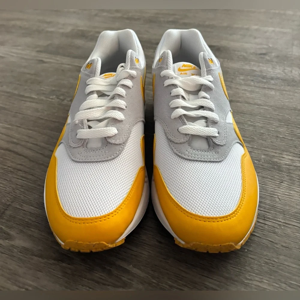 Nike Air Max 1 Yellow White and Gray Men’s Size 9.5 - Picture 2 of 4
